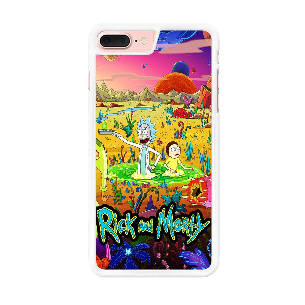 Rick and Morty Art Poster iPhone 8 Plus Case-Rubber / White (2D Case)-Xtracase