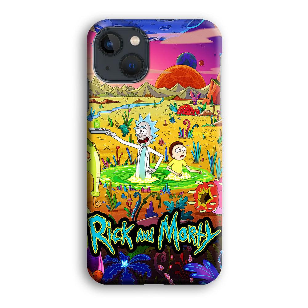 Rick and Morty Art Poster iPhone 13 Mini Case-Plastic / Full Wrap (3D Case)-Xtracase