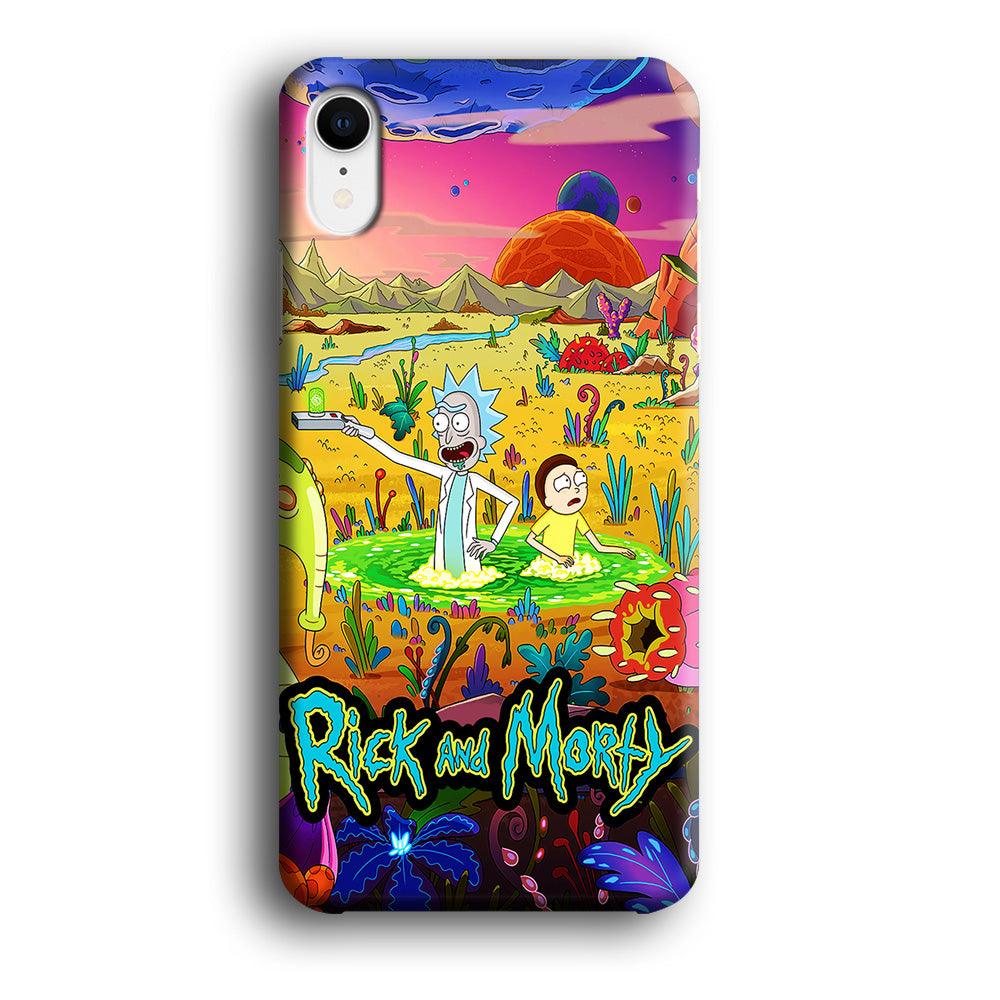 Rick and Morty Art Poster iPhone XR Case-Plastic / Full Wrap (3D Case)-Xtracase