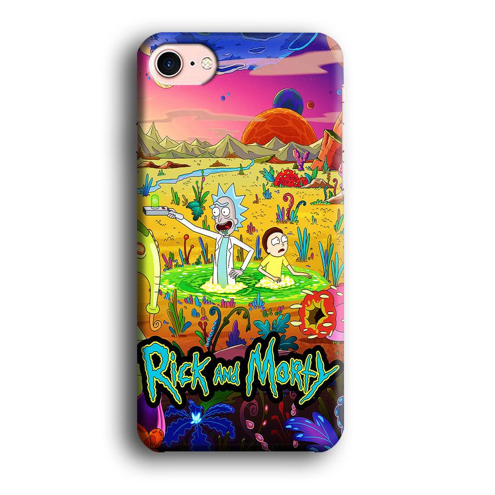 Rick and Morty Art Poster iPhone 8 Case-Plastic / Full Wrap (3D Case)-Xtracase