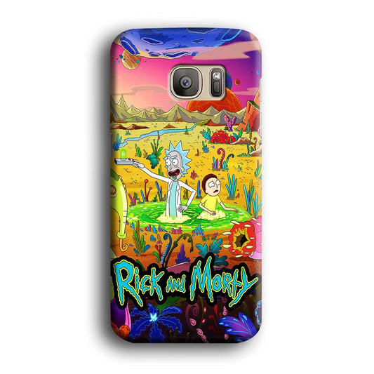 Rick and Morty Art Poster Samsung Galaxy S7 Edge Case-Plastic / Full Wrap (3D Case)-Xtracase