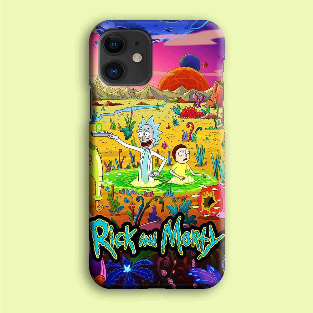Rick and Morty Art Poster iPhone 12 Mini Case-Plastic / Full Wrap (3D Case)-Xtracase