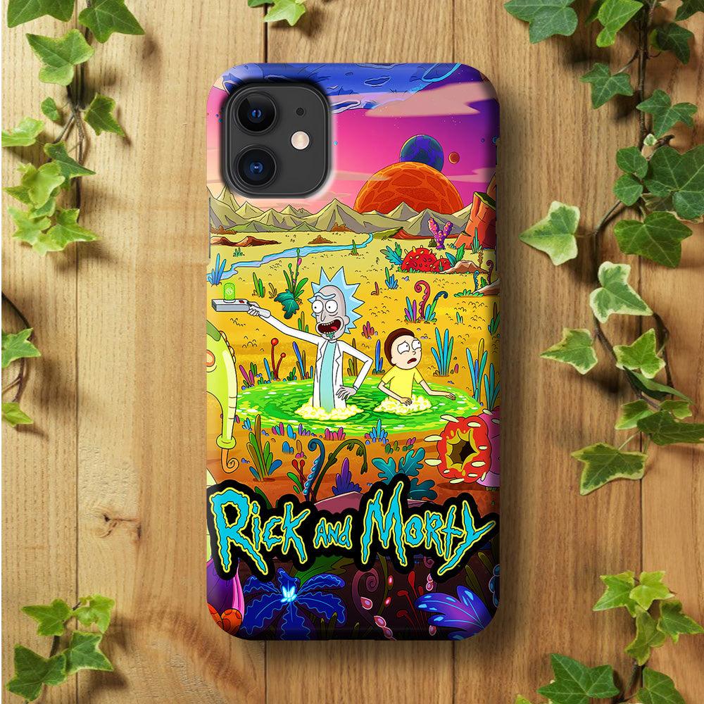 Rick and Morty Art Poster iPhone 11 Case-Plastic / Full Wrap (3D Case)-Xtracase