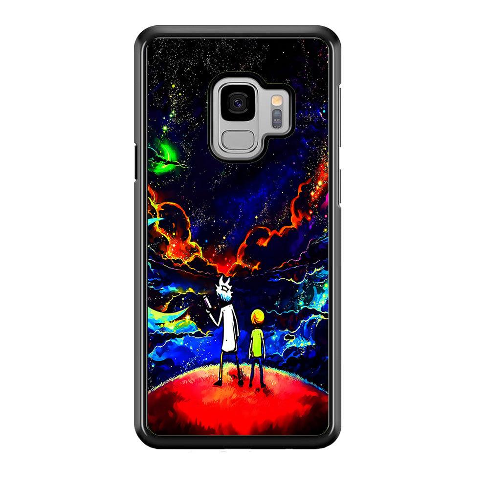 Rick and Morty Galaxy Painting Samsung Galaxy S9 Case-Plastic / Full Wrap (3D Case)-Xtracase