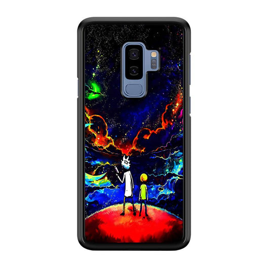 Rick and Morty Galaxy Painting Samsung Galaxy S9 Plus Case-Plastic / Full Wrap (3D Case)-Xtracase