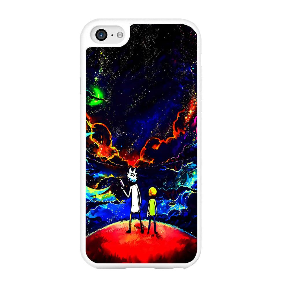 Rick and Morty Galaxy Painting iPhone 6 | 6s Case-Rubber / White (2D Case)-Xtracase