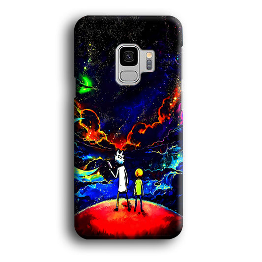Rick and Morty Galaxy Painting Samsung Galaxy S9 Case