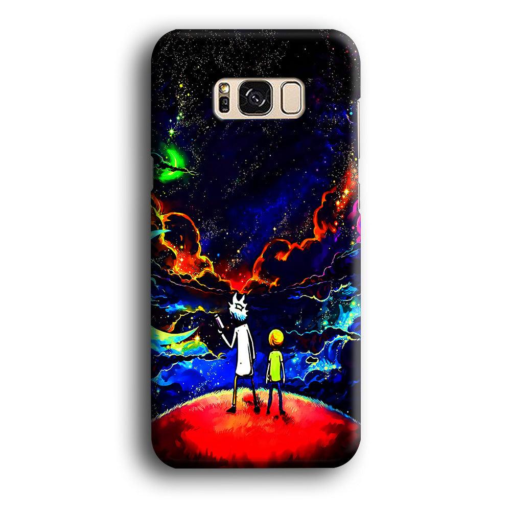 Rick and Morty Galaxy Painting Samsung Galaxy S8 Case-Plastic / Full Wrap (3D Case)-Xtracase