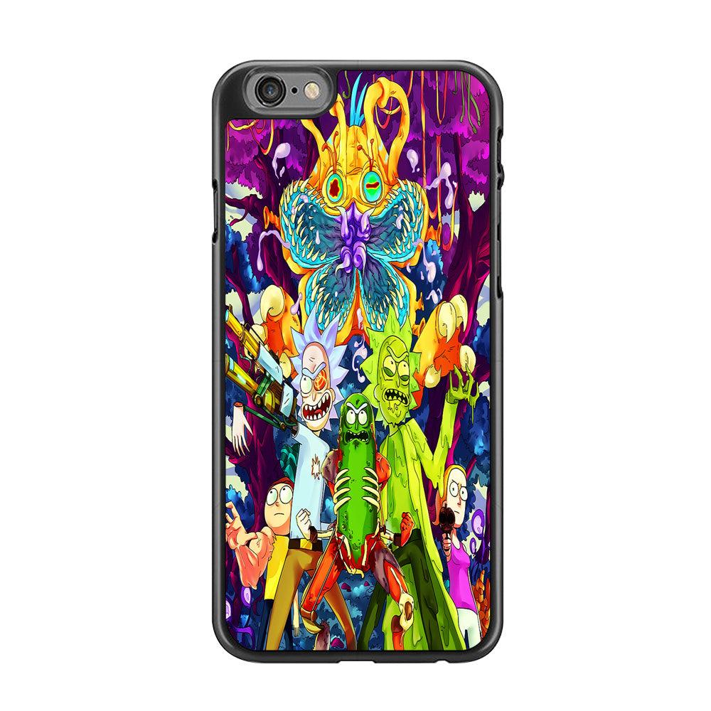 Rick and Morty Monster iPhone 6 | 6s Case-Rubber / Black (2D Case)-Xtracase