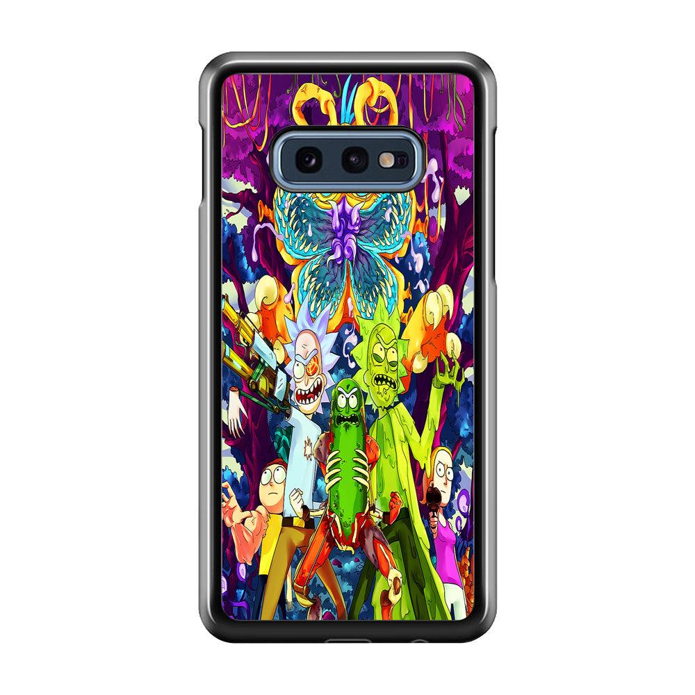 Rick and Morty Monster Samsung Galaxy S10E Case-Rubber / Black (2D Case)-Xtracase