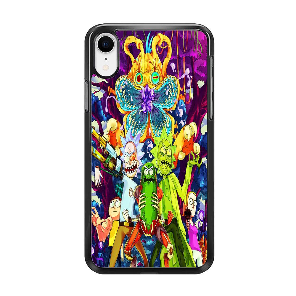 Rick and Morty Monster iPhone XR Case-Rubber / Black (2D Case)-Xtracase