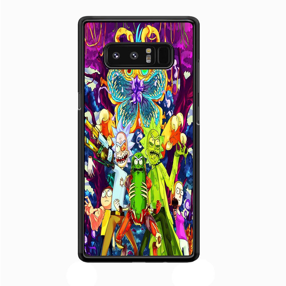 Rick and Morty Monster Samsung Galaxy Note 8 Case-Rubber / Black (2D Case)-Xtracase
