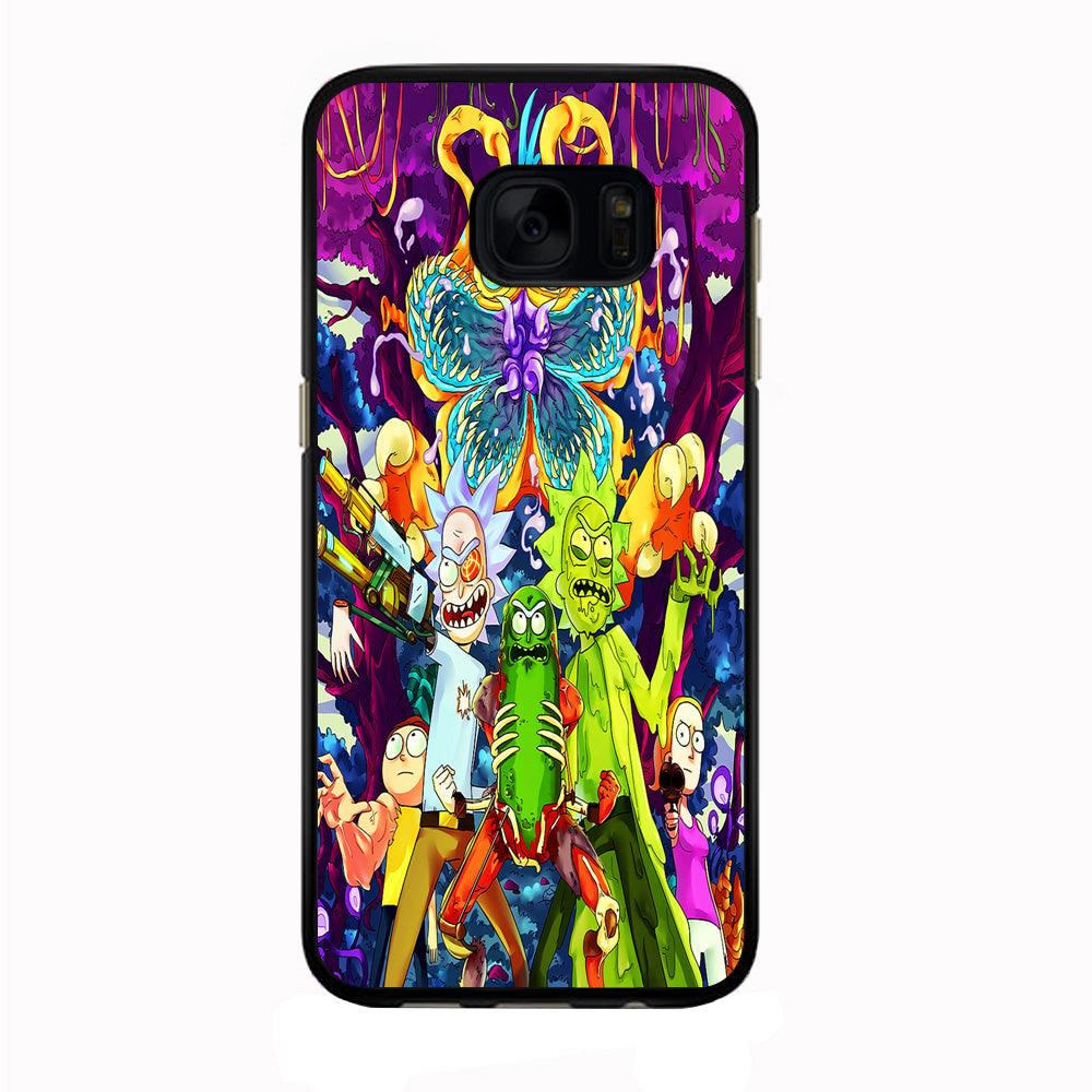Rick and Morty Monster Samsung Galaxy S7 Edge Case-Rubber / Black (2D Case)-Xtracase