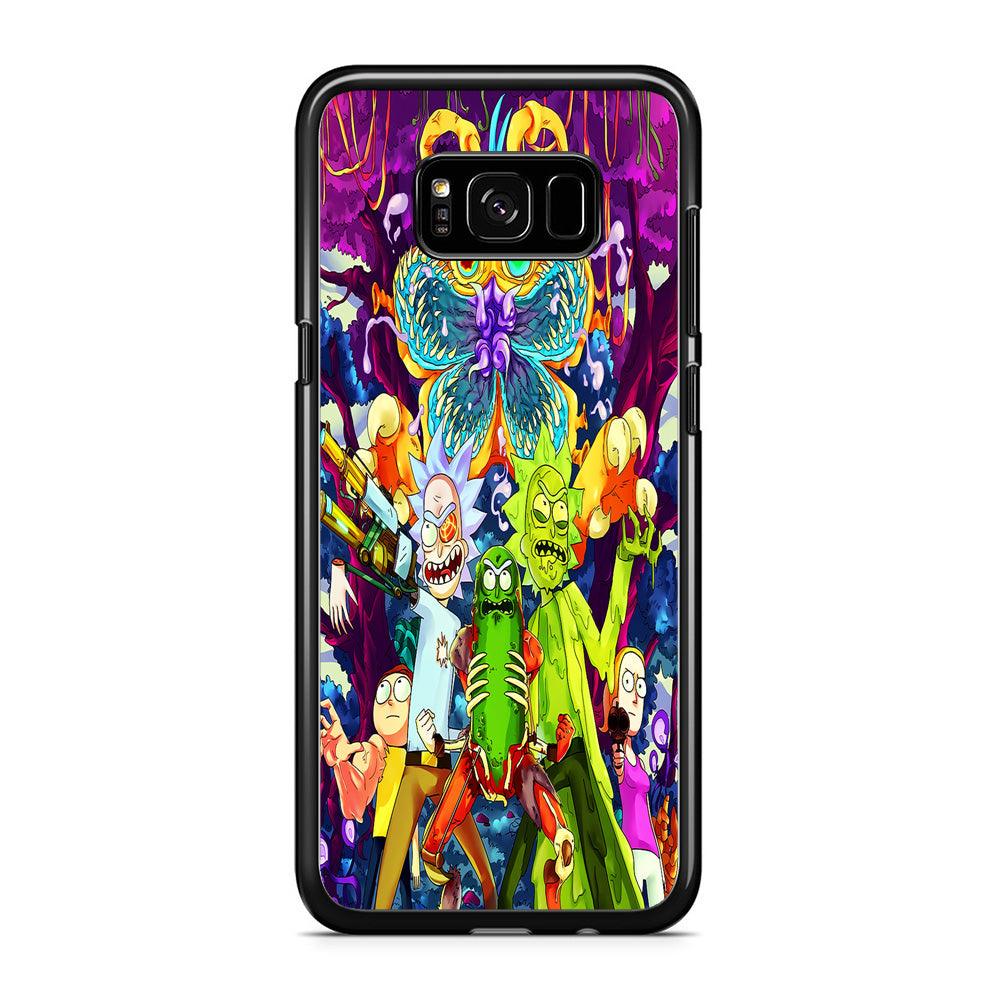 Rick and Morty Monster Samsung Galaxy S8 Case-Rubber / Black (2D Case)-Xtracase