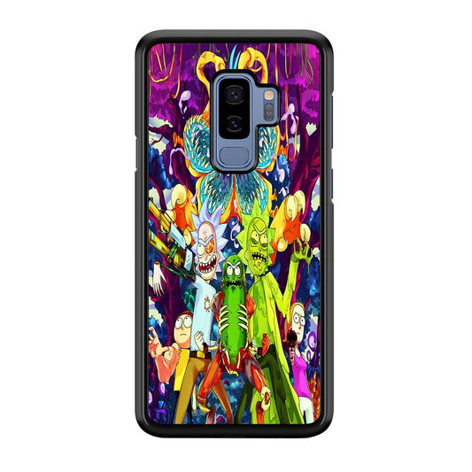 Rick and Morty Monster Samsung Galaxy S9 Plus Case-Rubber / Black (2D Case)-Xtracase