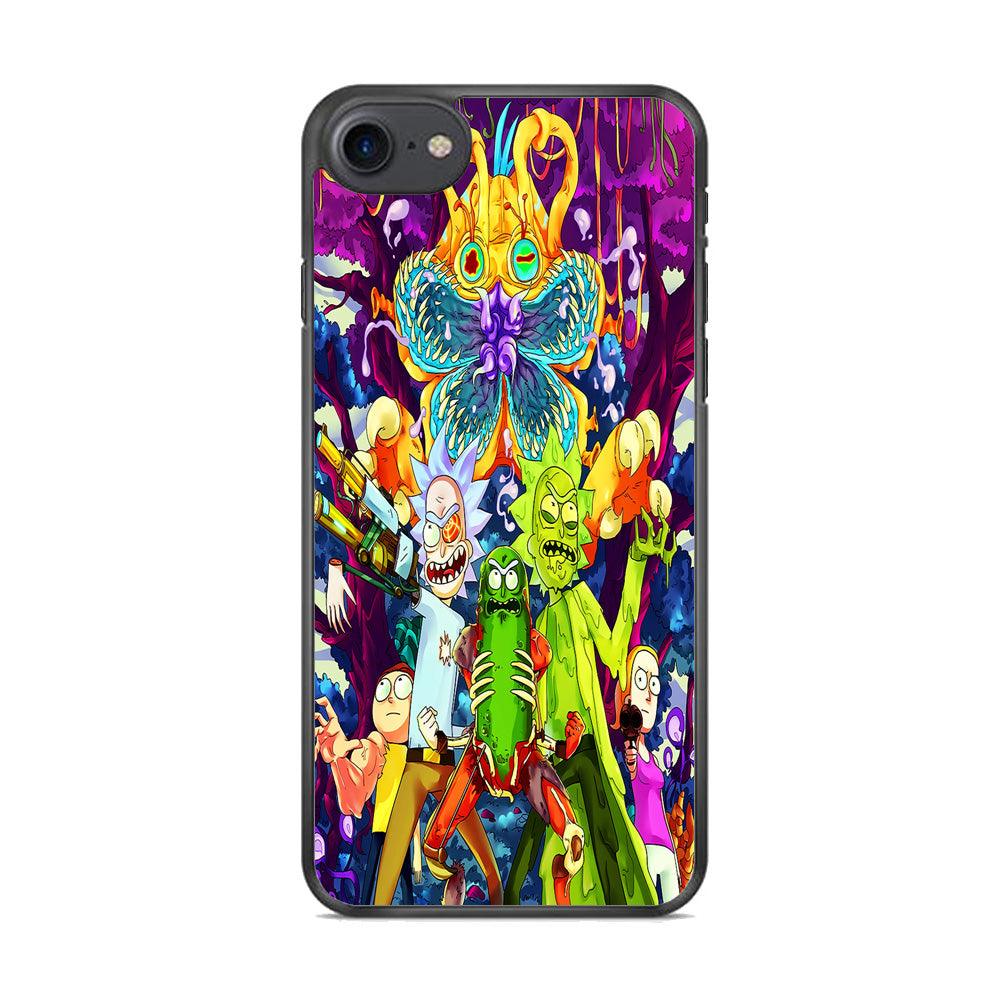 Rick and Morty Monster iPhone 7 Case-Rubber / Black (2D Case)-Xtracase