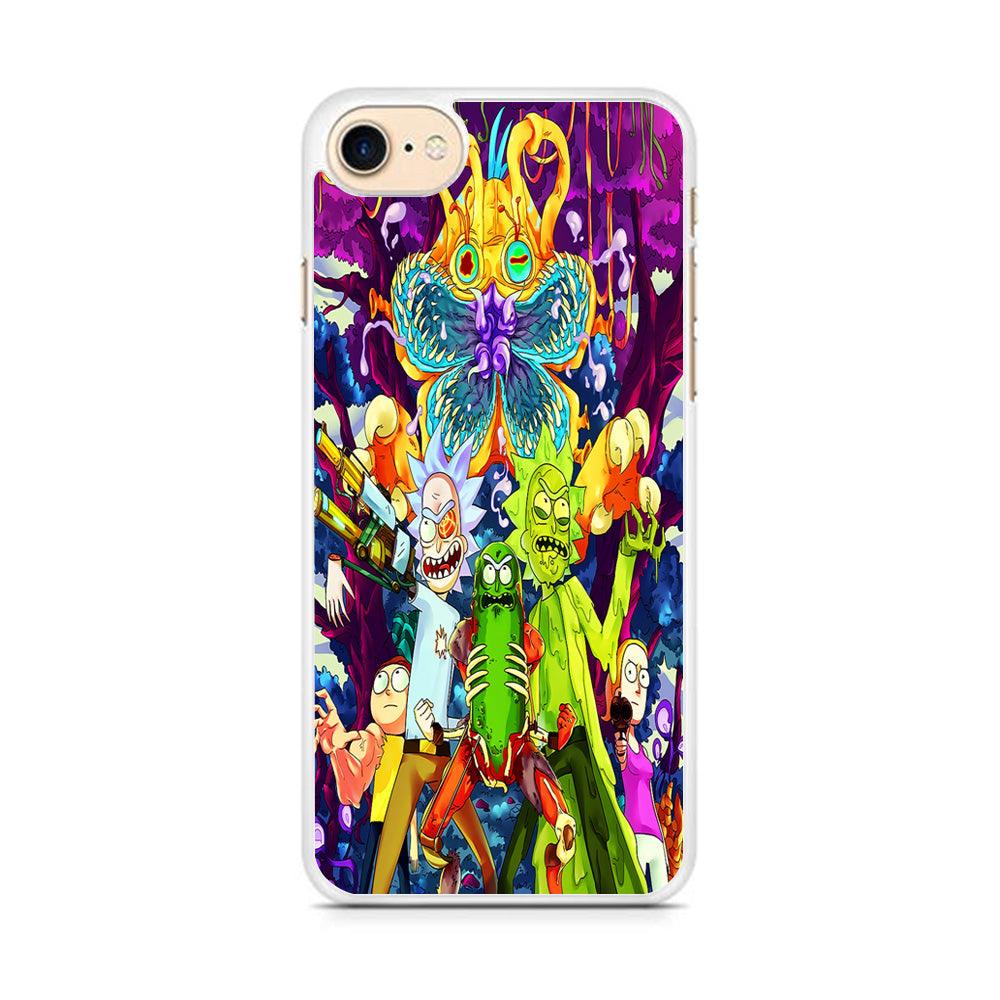 Rick and Morty Monster iPhone 7 Case-Rubber / White (2D Case)-Xtracase