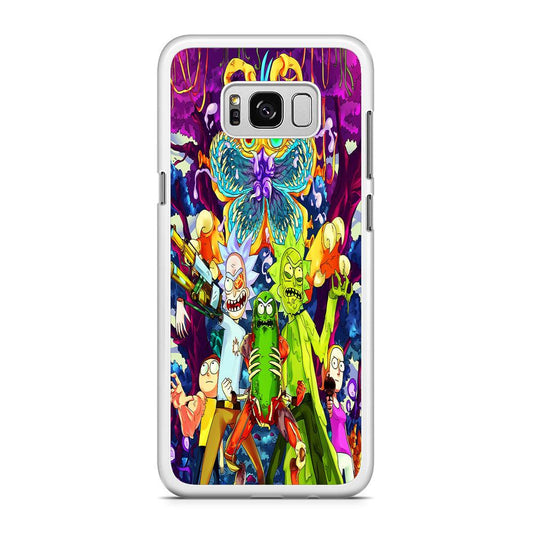 Rick and Morty Monster Samsung Galaxy S8 Case-Rubber / White (2D Case)-Xtracase