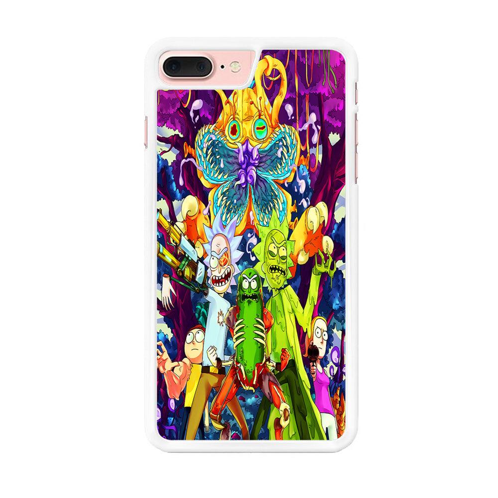Rick and Morty Monster iPhone 8 Plus Case-Rubber / White (2D Case)-Xtracase