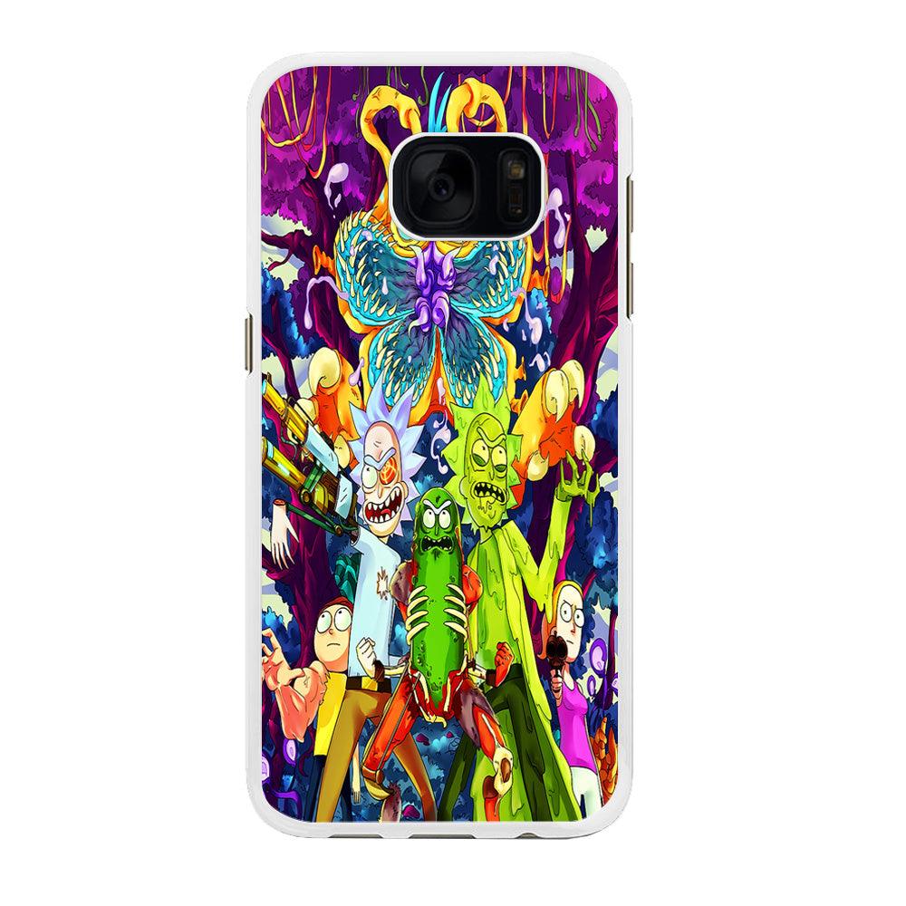 Rick and Morty Monster Samsung Galaxy S7 Edge Case-Rubber / White (2D Case)-Xtracase