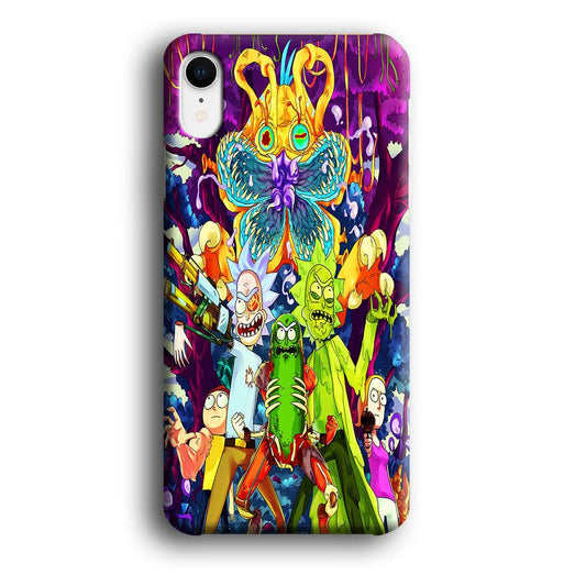 Rick and Morty Monster iPhone XR Case-Plastic / Full Wrap (3D Case)-Xtracase