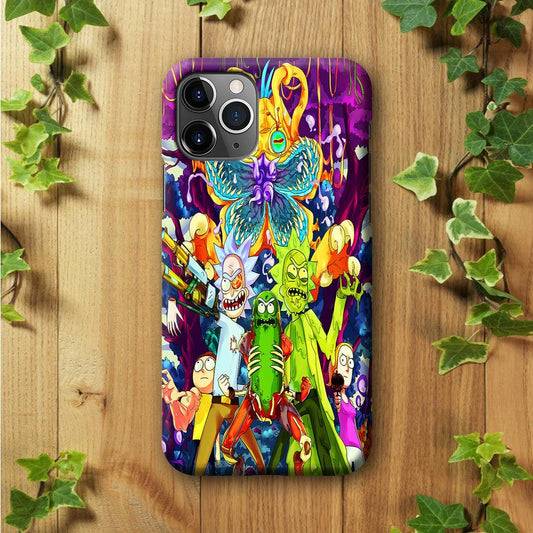 Rick and Morty Monster iPhone 11 Pro Max Case-Plastic / Full Wrap (3D Case)-Xtracase