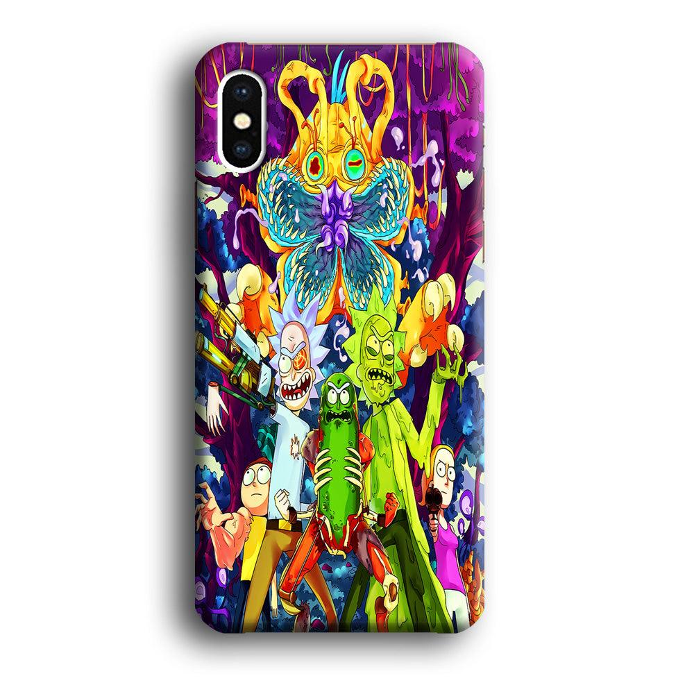 Rick and Morty Monster iPhone X Case-Plastic / Full Wrap (3D Case)-Xtracase