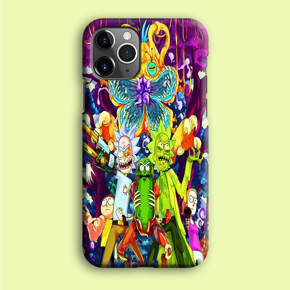 Rick and Morty Monster iPhone 12 Pro Case-Plastic / Full Wrap (3D Case)-Xtracase