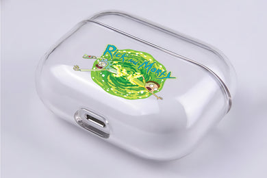 Rick and Morty Portal Hard Plastic Protective Clear Case Cover For Apple Airpod Pro