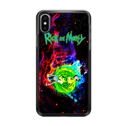 Rick and Morty Portal Galaxy iPhone X Case