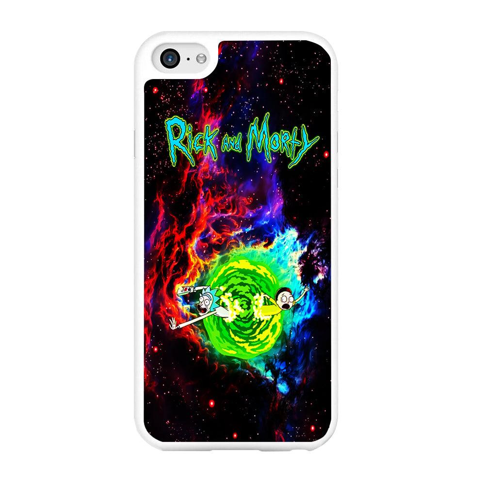 Rick and Morty Portal Galaxy iPhone 6 | 6s Case-Rubber / White (2D Case)-Xtracase