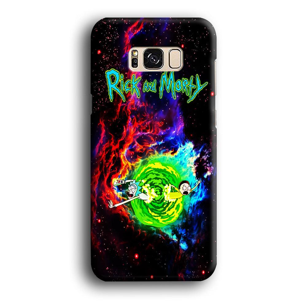 Rick and Morty Portal Galaxy Samsung Galaxy S8 Case-Plastic / Full Wrap (3D Case)-Xtracase