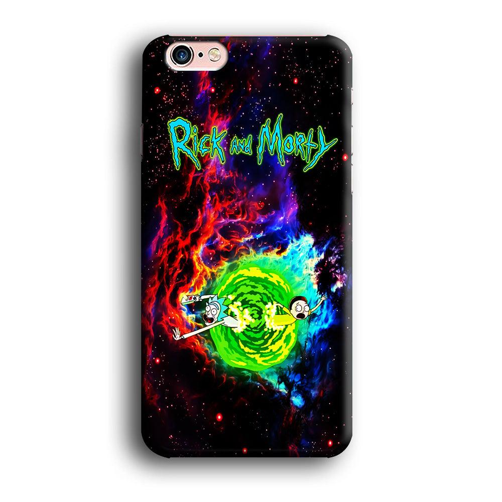 Rick and Morty Portal Galaxy iPhone 6 | 6s Case-Plastic / Full Wrap (3D Case)-Xtracase