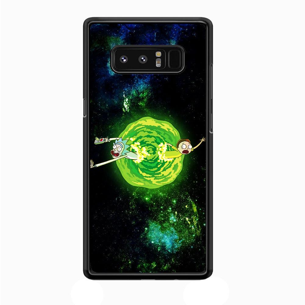 Rick and Morty Portal Spiral Samsung Galaxy Note 8 Case-Plastic / Full Wrap (3D Case)-Xtracase