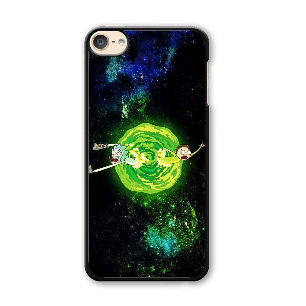 Rick and Morty Portal Spiral iPod Touch 6 Case-Plastic / White (2D Case)-Xtracase