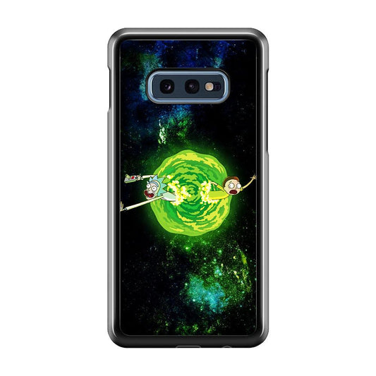 Rick and Morty Portal Spiral Samsung Galaxy S10E Case-Plastic / Full Wrap (3D Case)-Xtracase