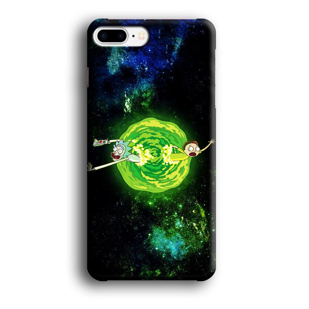 Rick and Morty Portal Spiral iPhone 8 Plus Case-Plastic / Full Wrap (3D Case)-Xtracase