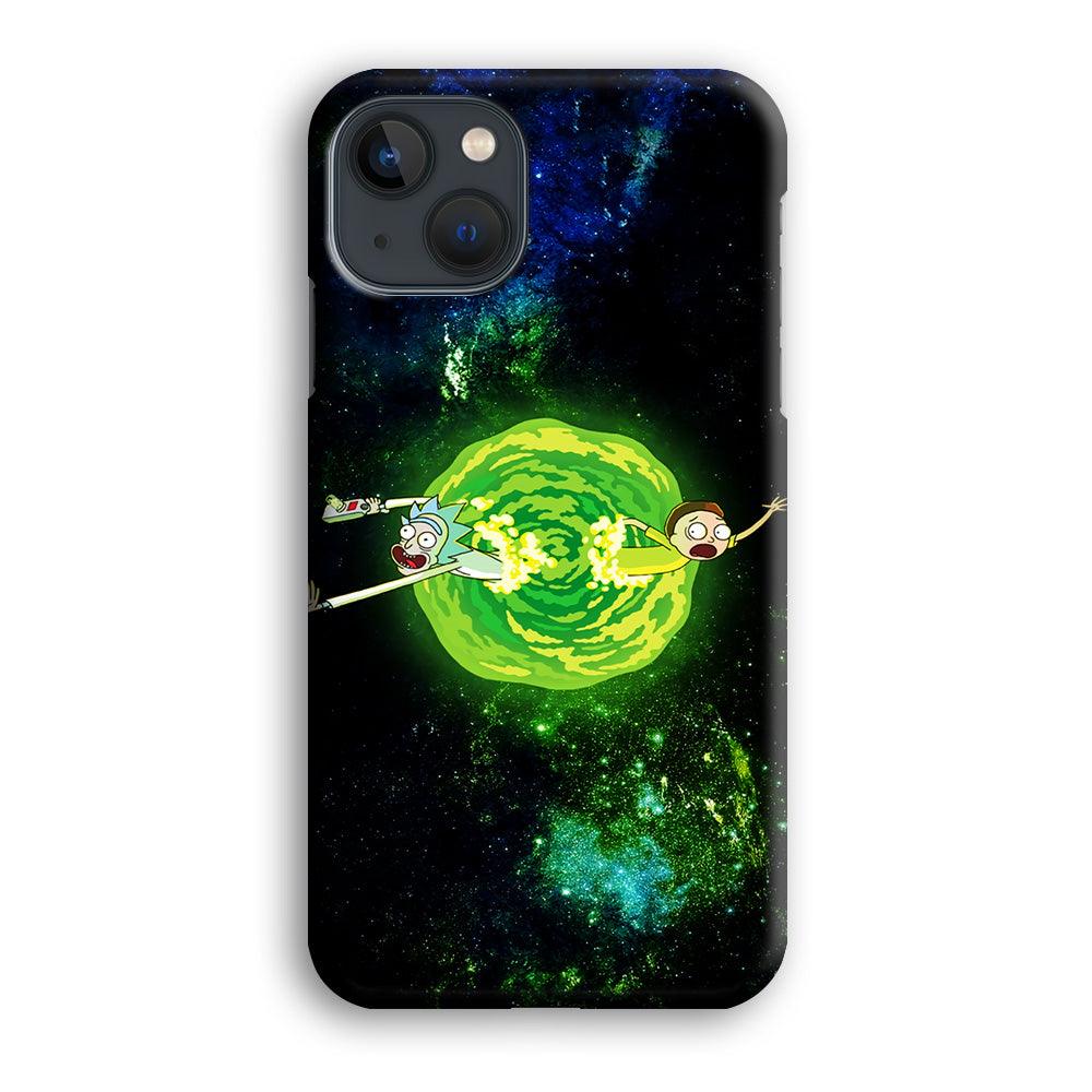 Rick and Morty Portal Spiral iPhone 13 Mini Case-Plastic / Full Wrap (3D Case)-Xtracase