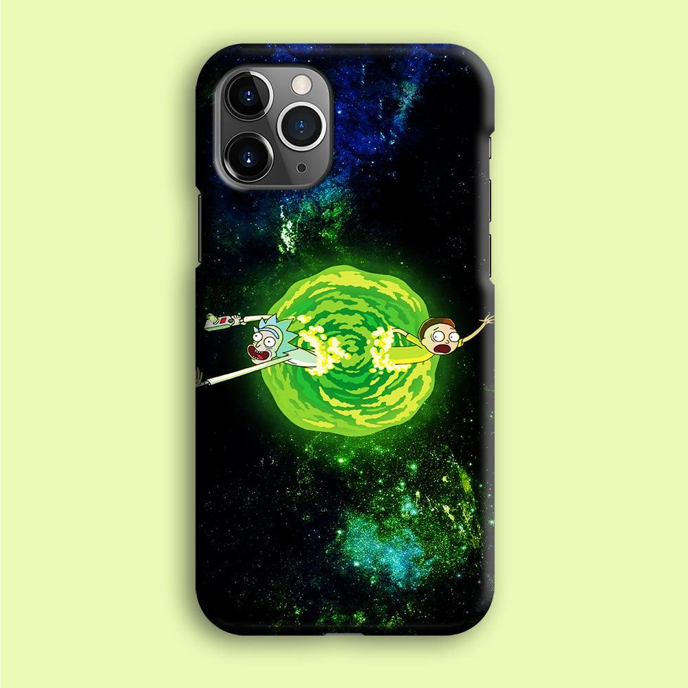 Rick and Morty Portal Spiral iPhone 12 Pro Max Case-Plastic / Full Wrap (3D Case)-Xtracase