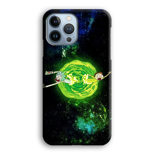 Rick and Morty Portal Spiral iPhone 13 Pro Case-Plastic / Full Wrap (3D Case)-Xtracase