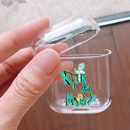 Rick and Morty Relax Hard Plastic Protective Clear Case Cover For Apple Airpods