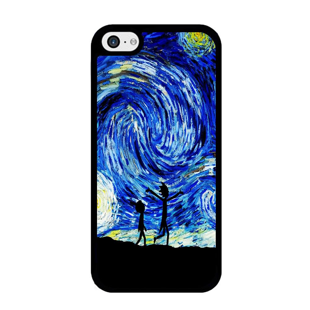 Rick and Morty Starry Night iPhone 5 | 5s Case-Rubber / Black (2D Case)-Xtracase