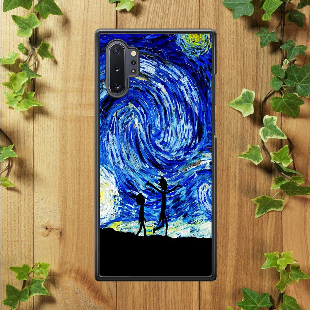 Rick and Morty Starry Night Samsung Galaxy Note 10 Plus Case-Plastic / Full Wrap (3D Case)-Xtracase