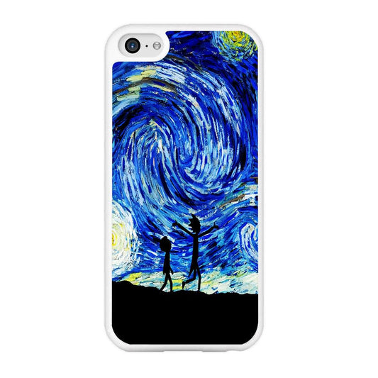 Rick and Morty Starry Night iPhone 5 | 5s Case-Rubber / White (2D Case)-Xtracase
