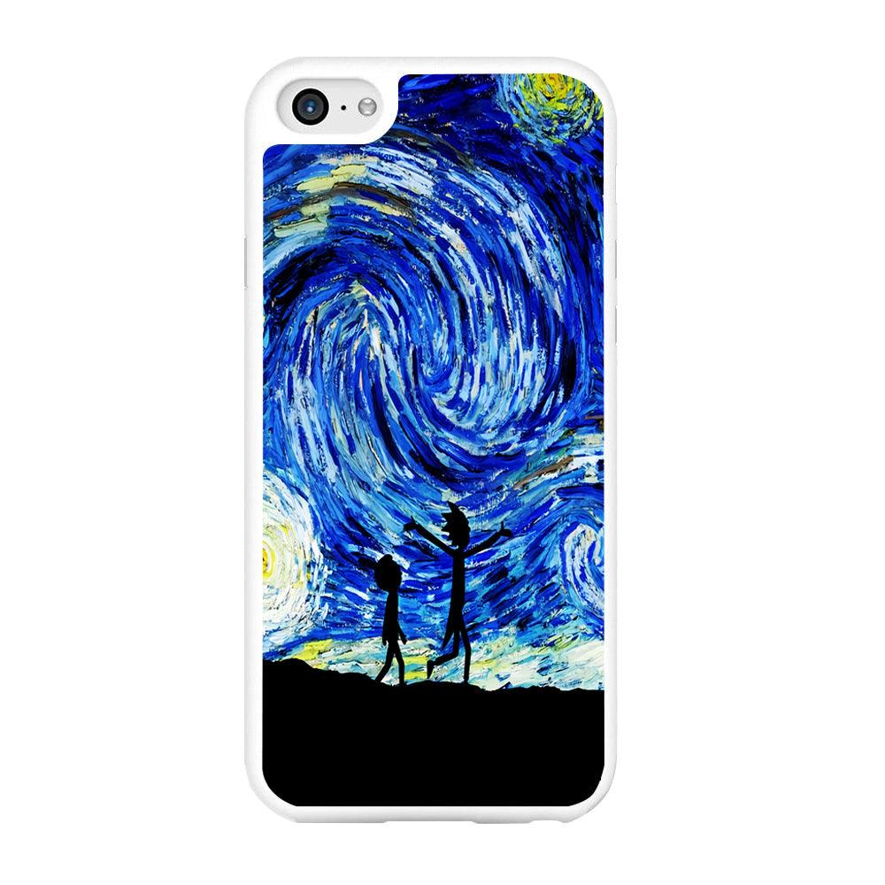 Rick and Morty Starry Night iPhone 6 | 6s Case-Rubber / White (2D Case)-Xtracase