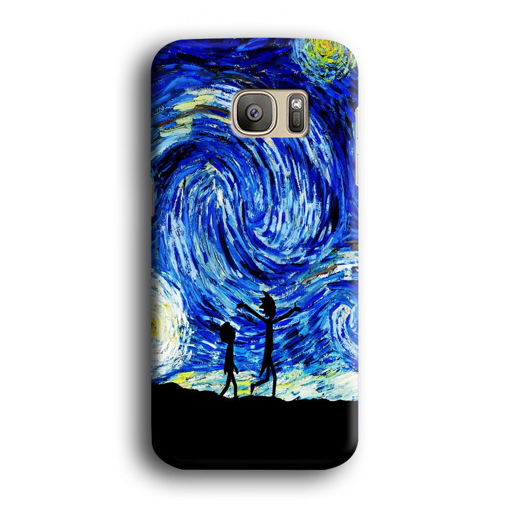 Rick and Morty Starry Night Samsung Galaxy S7 Edge Case