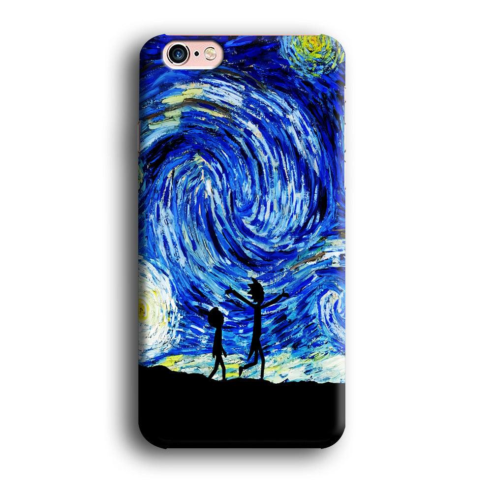 Rick and Morty Starry Night iPhone 6 | 6s Case-Plastic / Full Wrap (3D Case)-Xtracase
