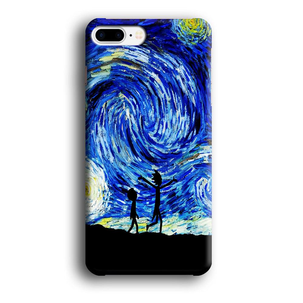 Rick and Morty Starry Night iPhone 7 Plus Case-Plastic / Full Wrap (3D Case)-Xtracase