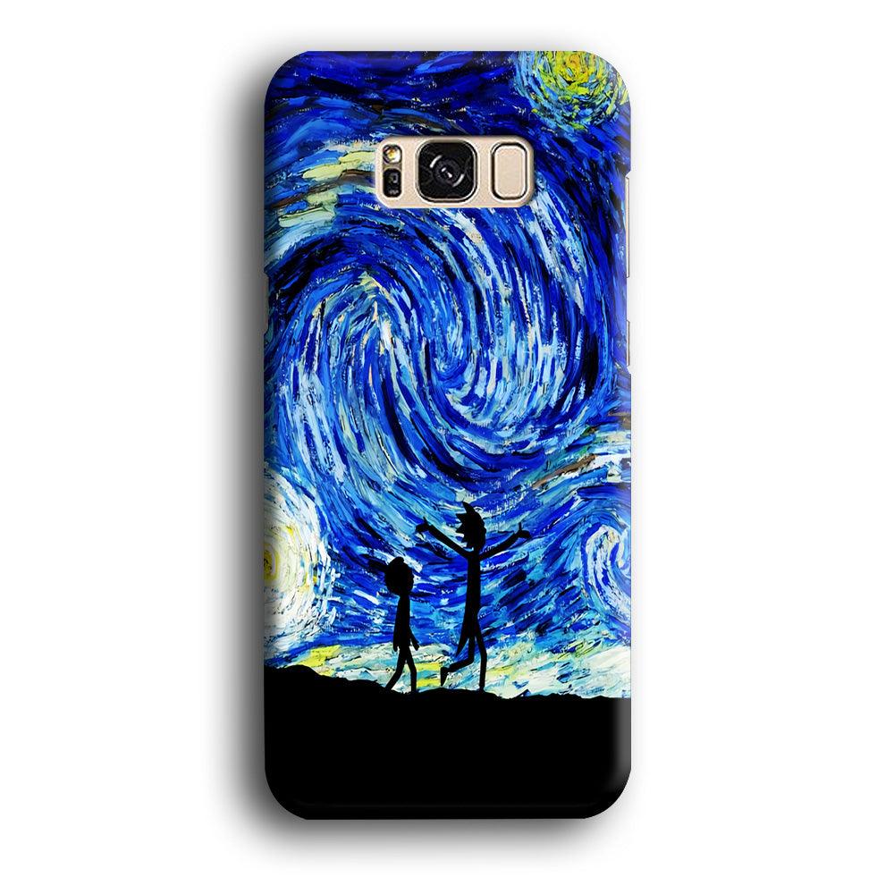 Rick and Morty Starry Night Samsung Galaxy S8 Case-Plastic / Full Wrap (3D Case)-Xtracase