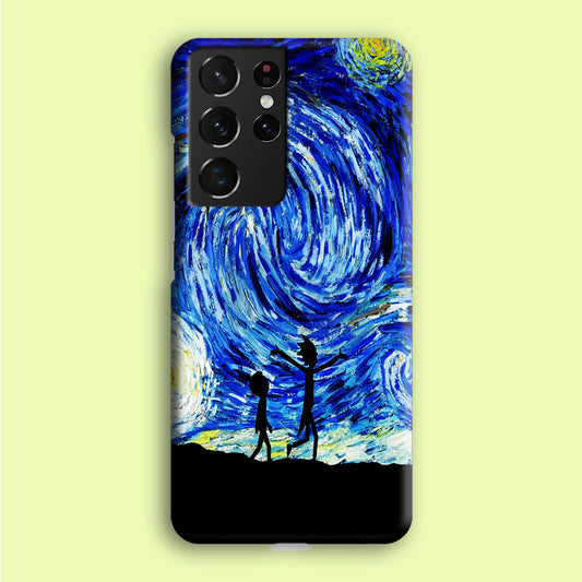 Rick and Morty Starry Night Samsung Galaxy S21 Ultra Case